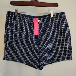 Lilly Pulitzer Gretchen Navy and White Tweed Shorts